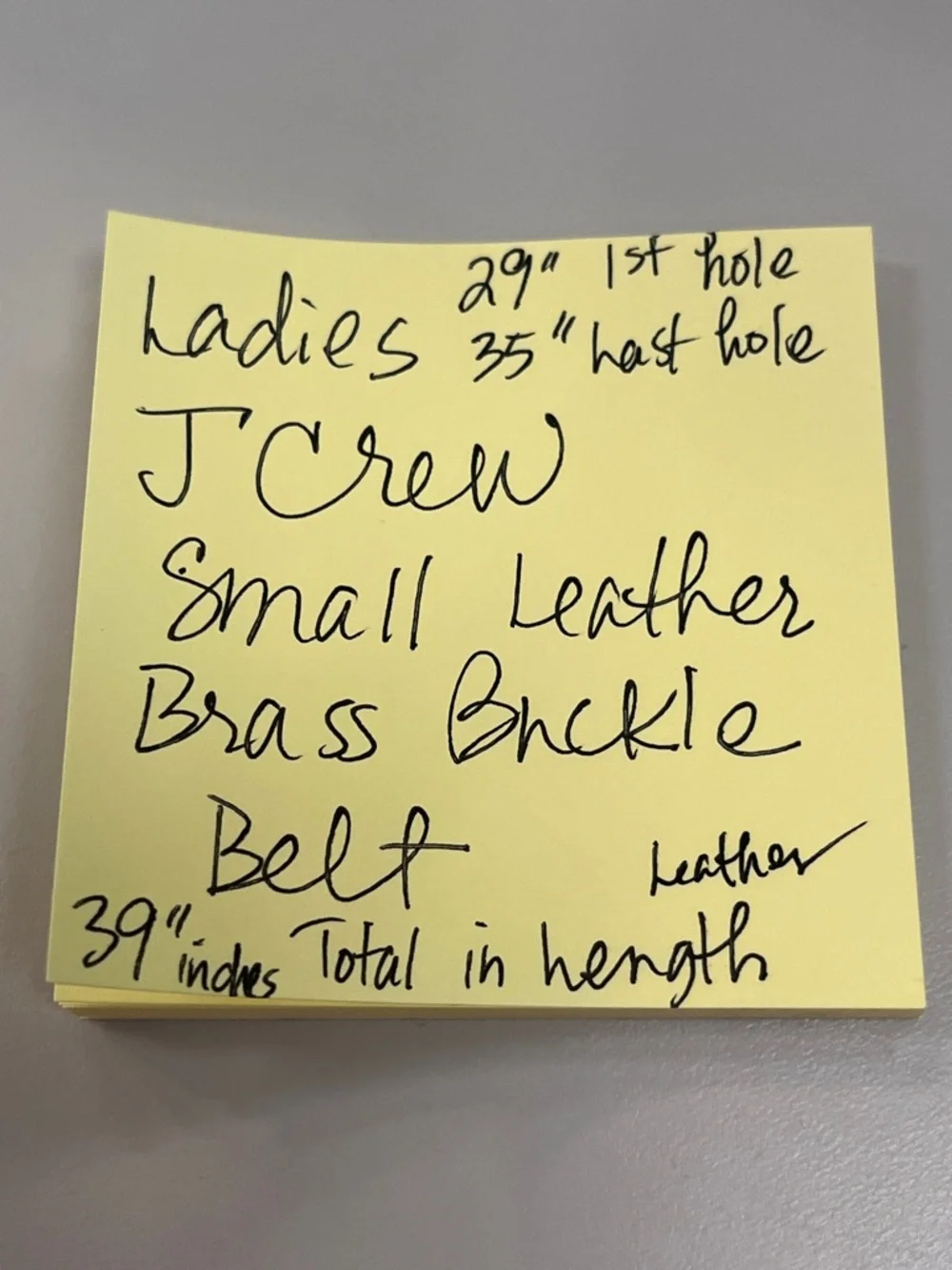 J. Crew Brown Leather Belt with Brass Buckle size small - Picture 11 of 11